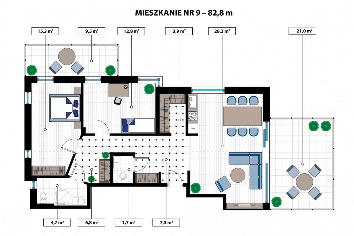 Mieszkanie 3 pokojowe na Sprzedaż