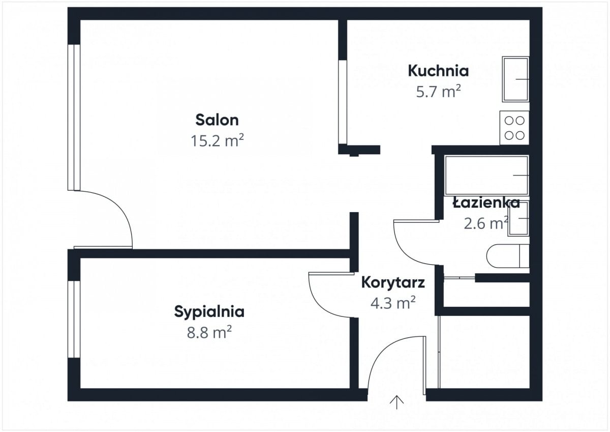 Mieszkanie 2 pokojowe na Sprzedaż