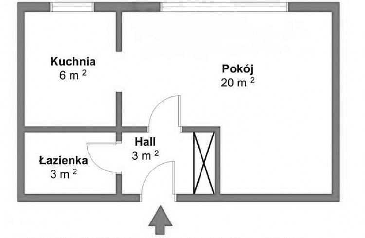 Mieszkanie 1 pokojowe na Sprzedaż