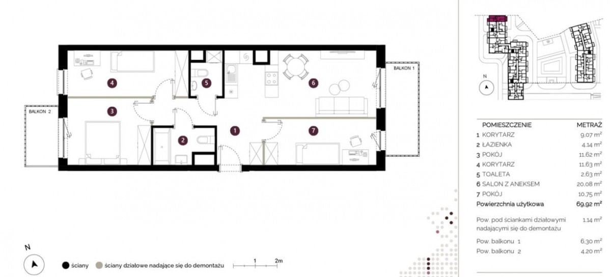 Mieszkanie 4 pokojowe na Sprzedaż