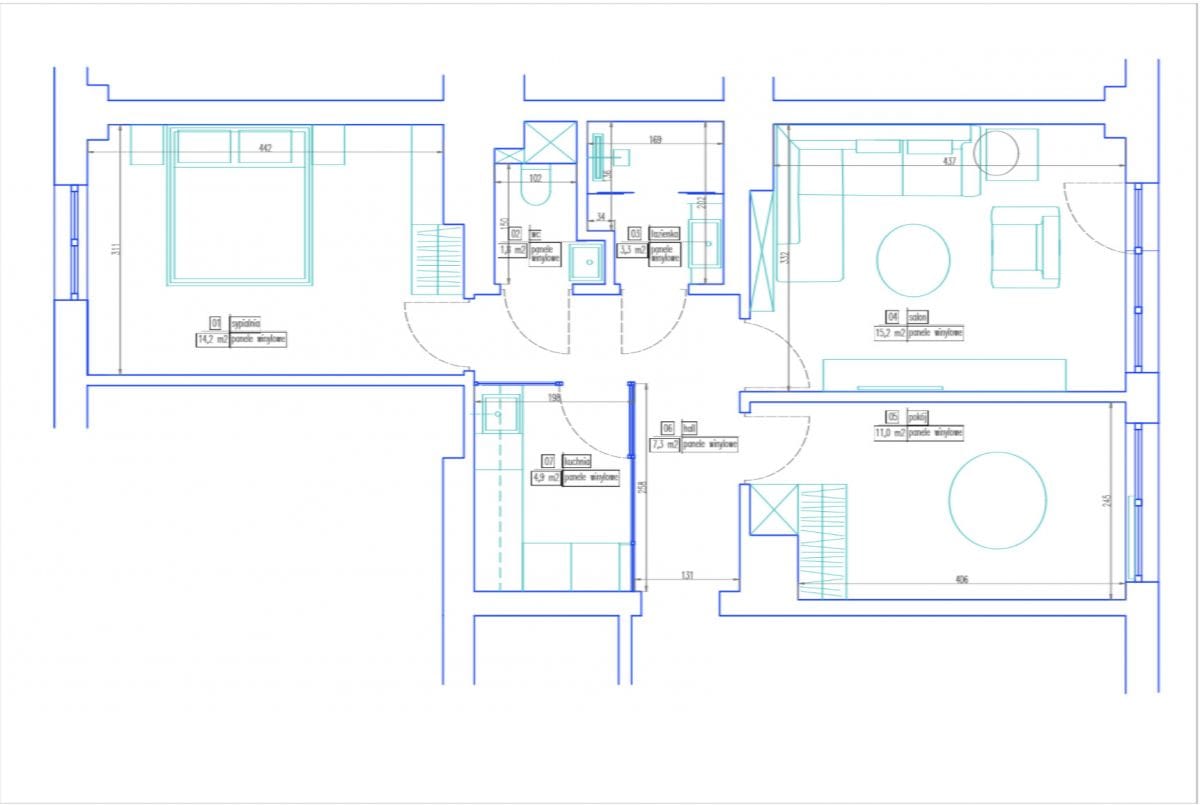 Mieszkanie 3 pokojowe na Sprzedaż