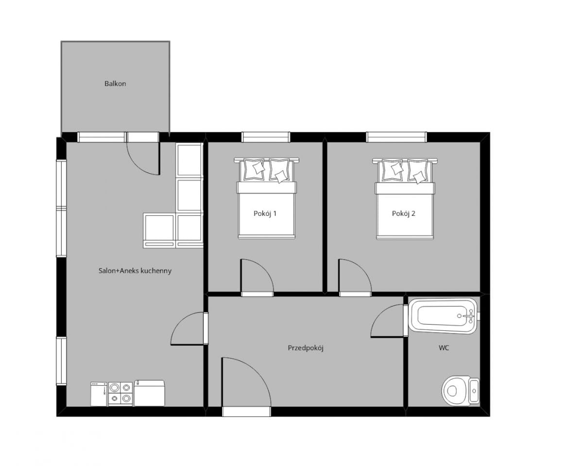 Mieszkanie 3 pokojowe na Sprzedaż