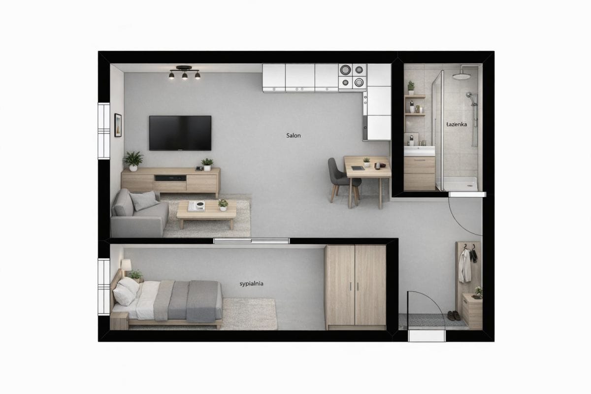 Mieszkanie 2 pokojowe na Sprzedaż