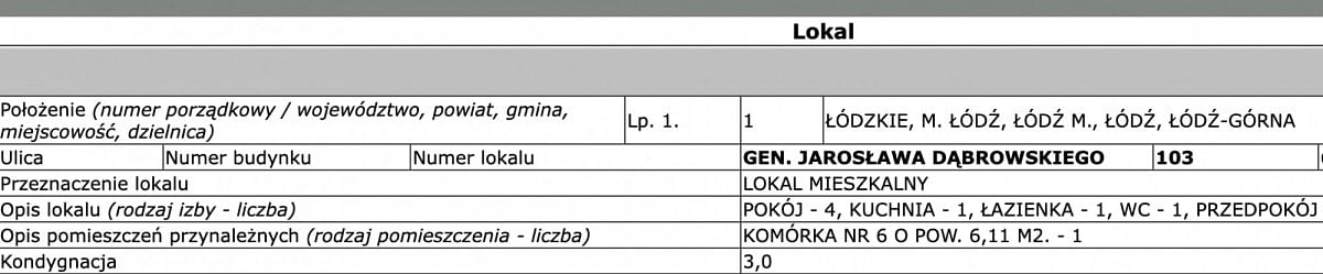 Mieszkanie 4 pokojowe na Sprzedaż