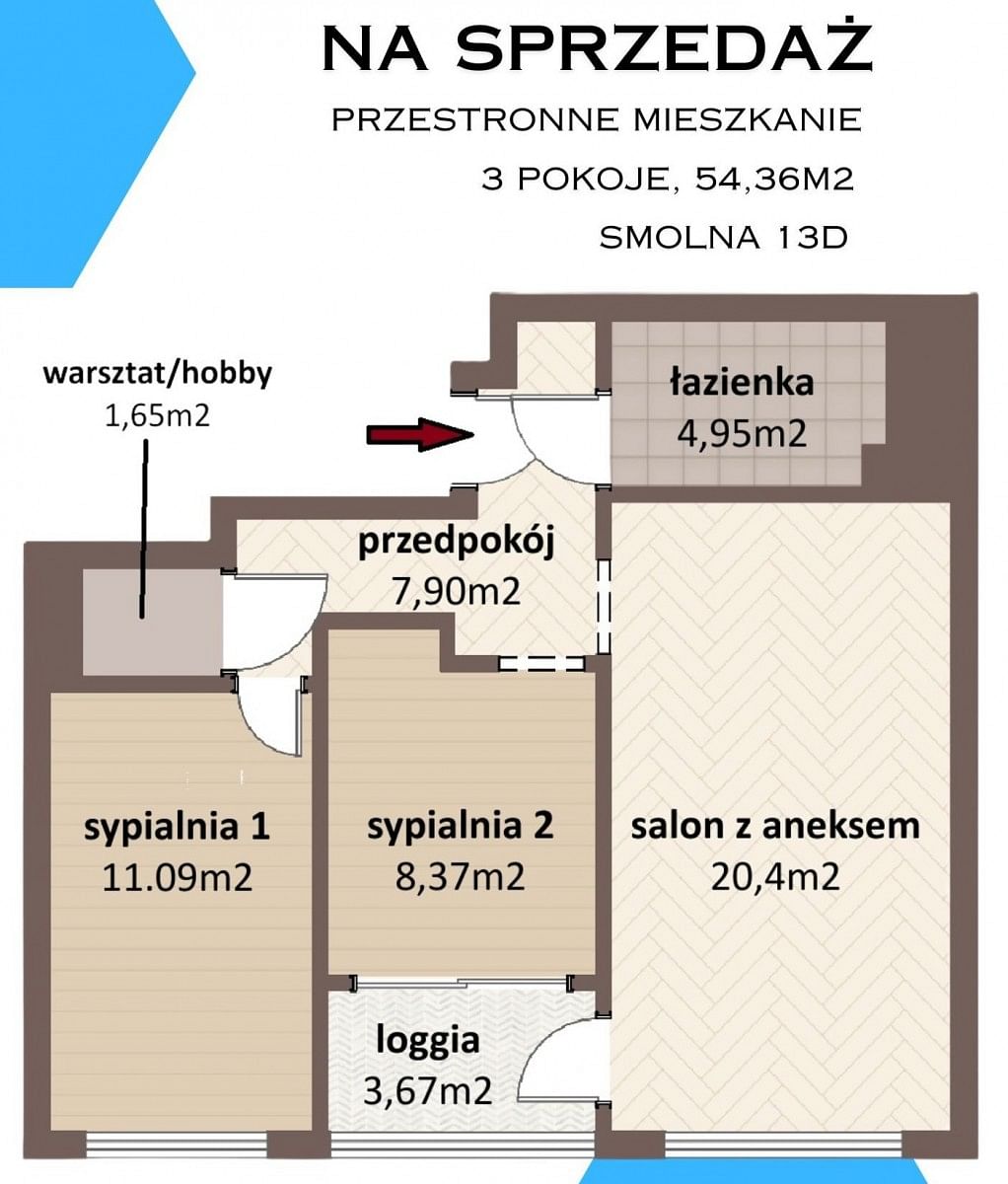 Mieszkanie 3 pokojowe na Sprzedaż
