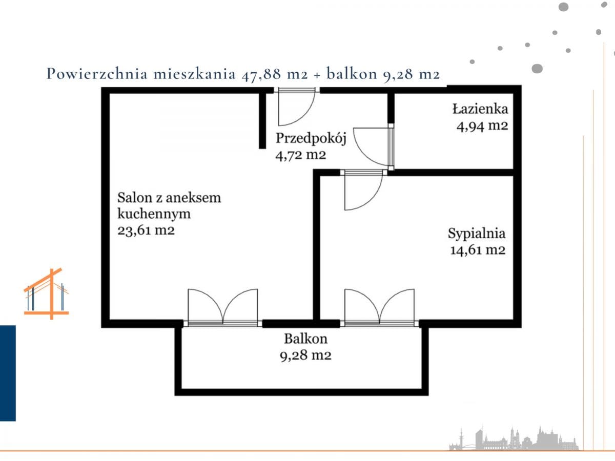Mieszkanie 2 pokojowe na Sprzedaż