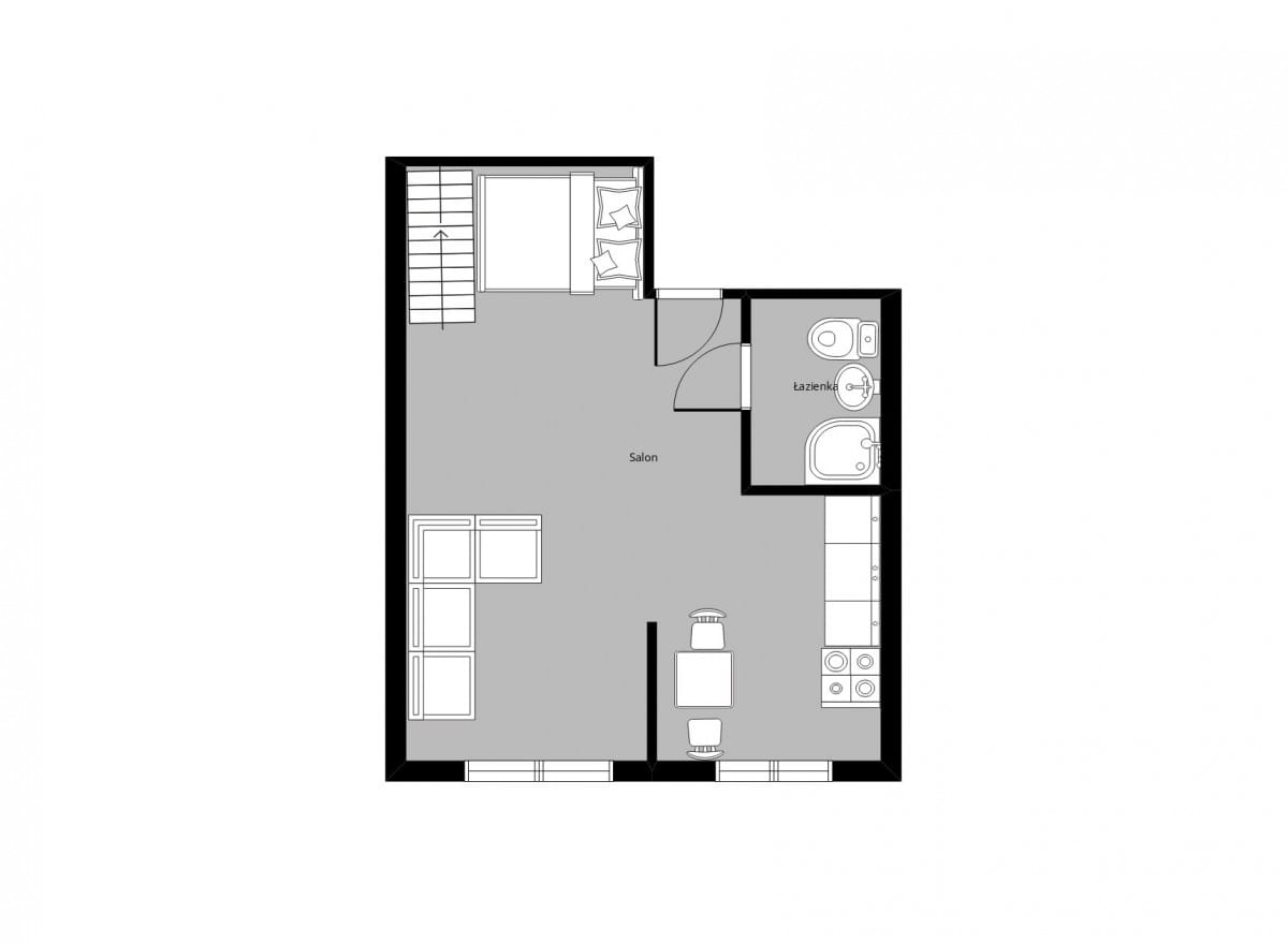 Mieszkanie 1 pokojowe na Sprzedaż