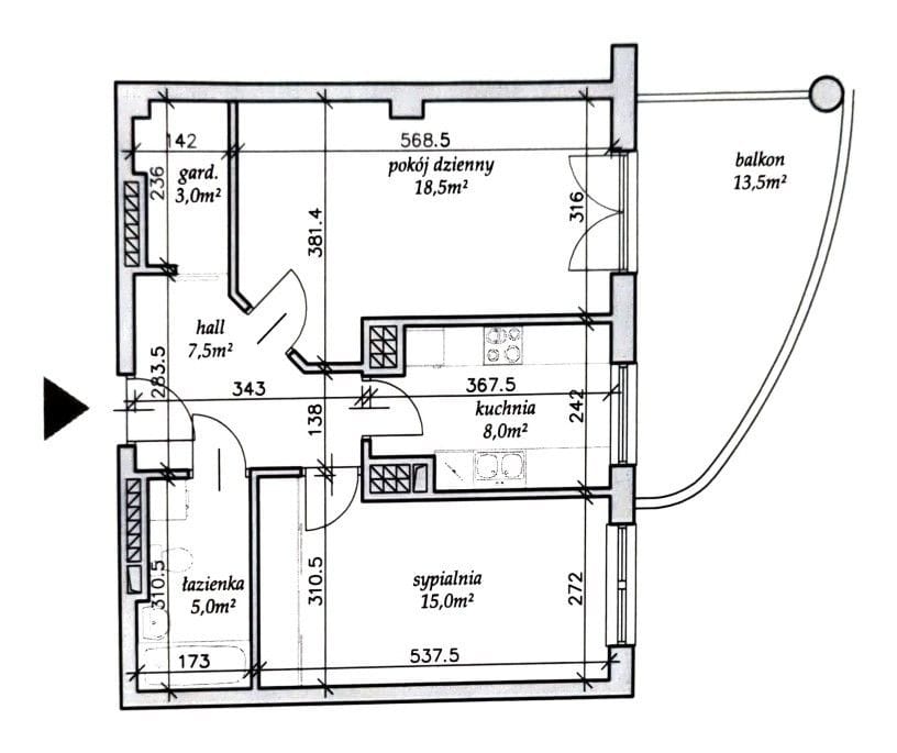 Mieszkanie 2 pokojowe na Sprzedaż