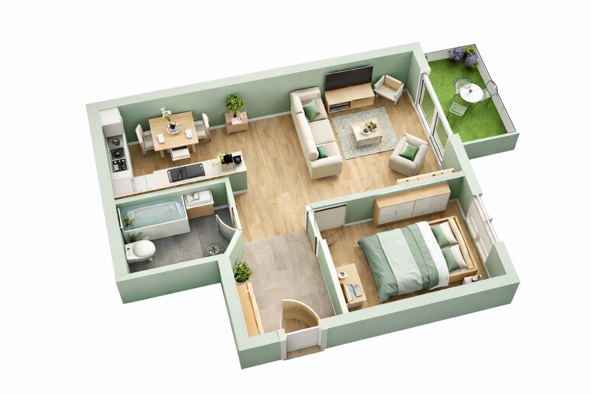 Mieszkanie 2 pokojowe na Sprzedaż