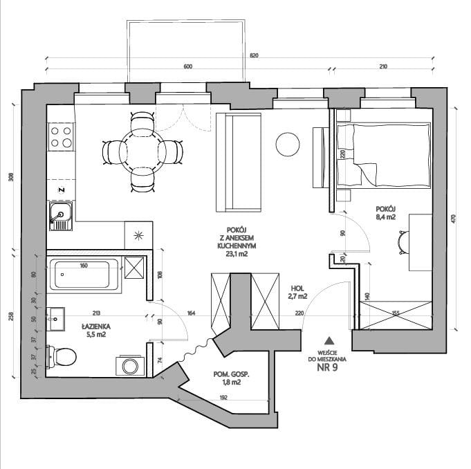 Mieszkanie 2 pokojowe na Sprzedaż