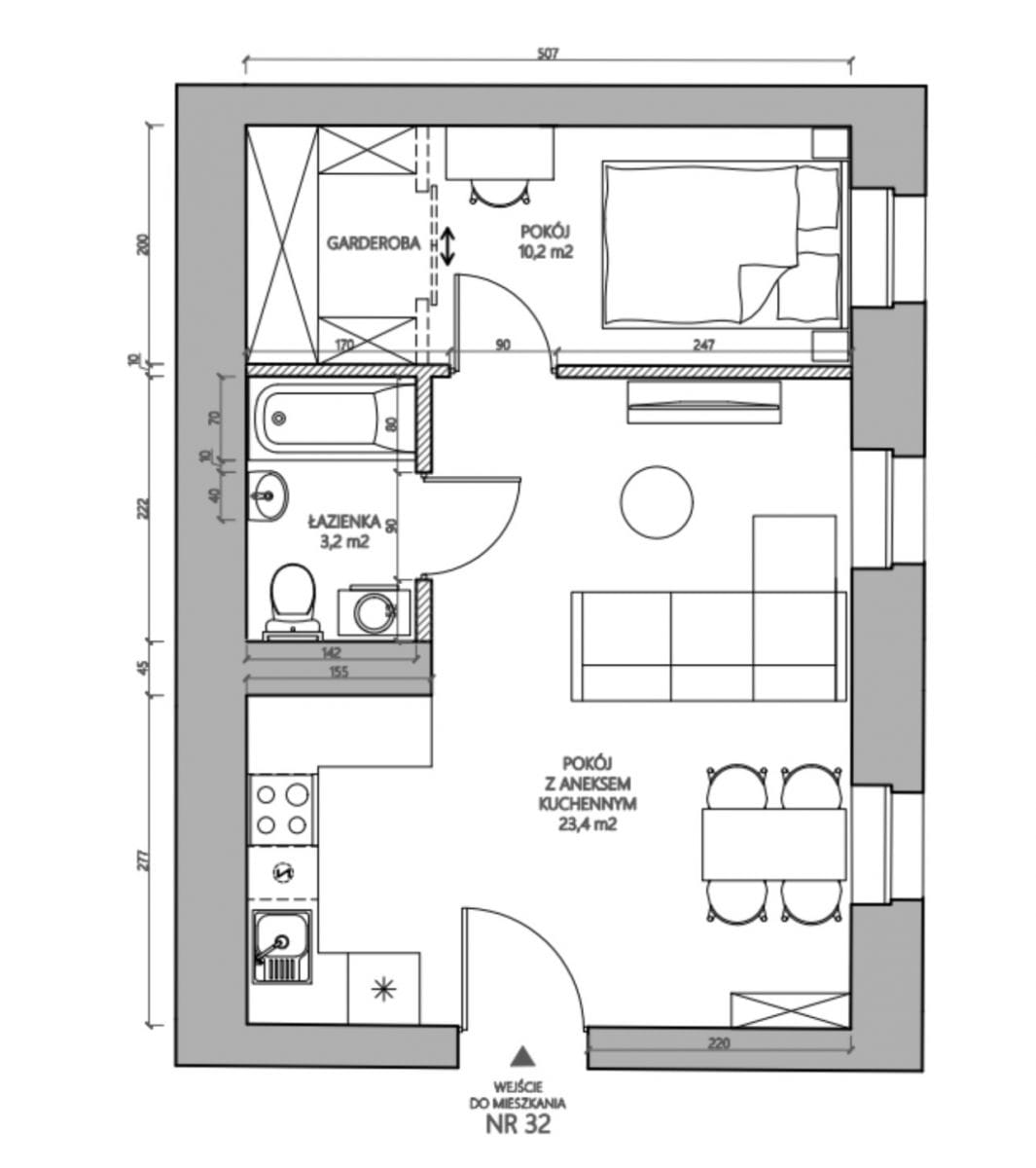 Mieszkanie 2 pokojowe na Sprzedaż