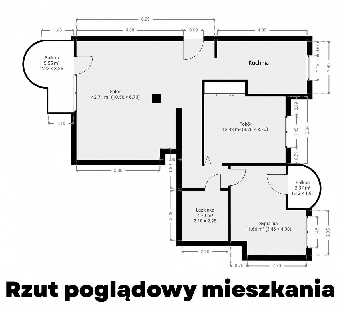 Mieszkanie 3 pokojowe na Sprzedaż