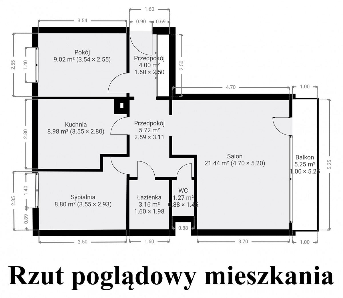 Mieszkanie 3 pokojowe na Sprzedaż