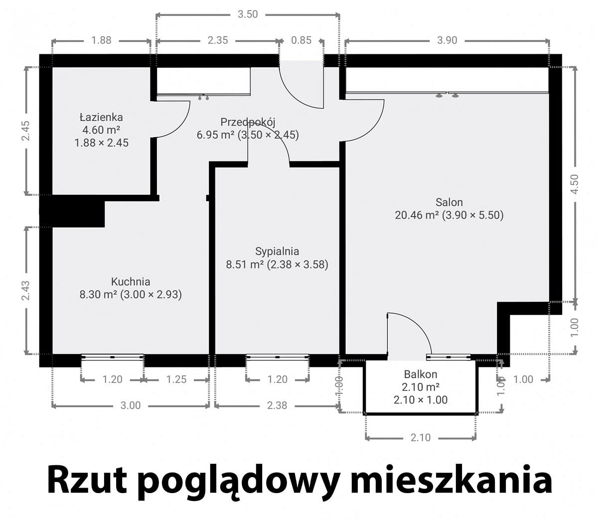 Mieszkanie 2 pokojowe na Sprzedaż