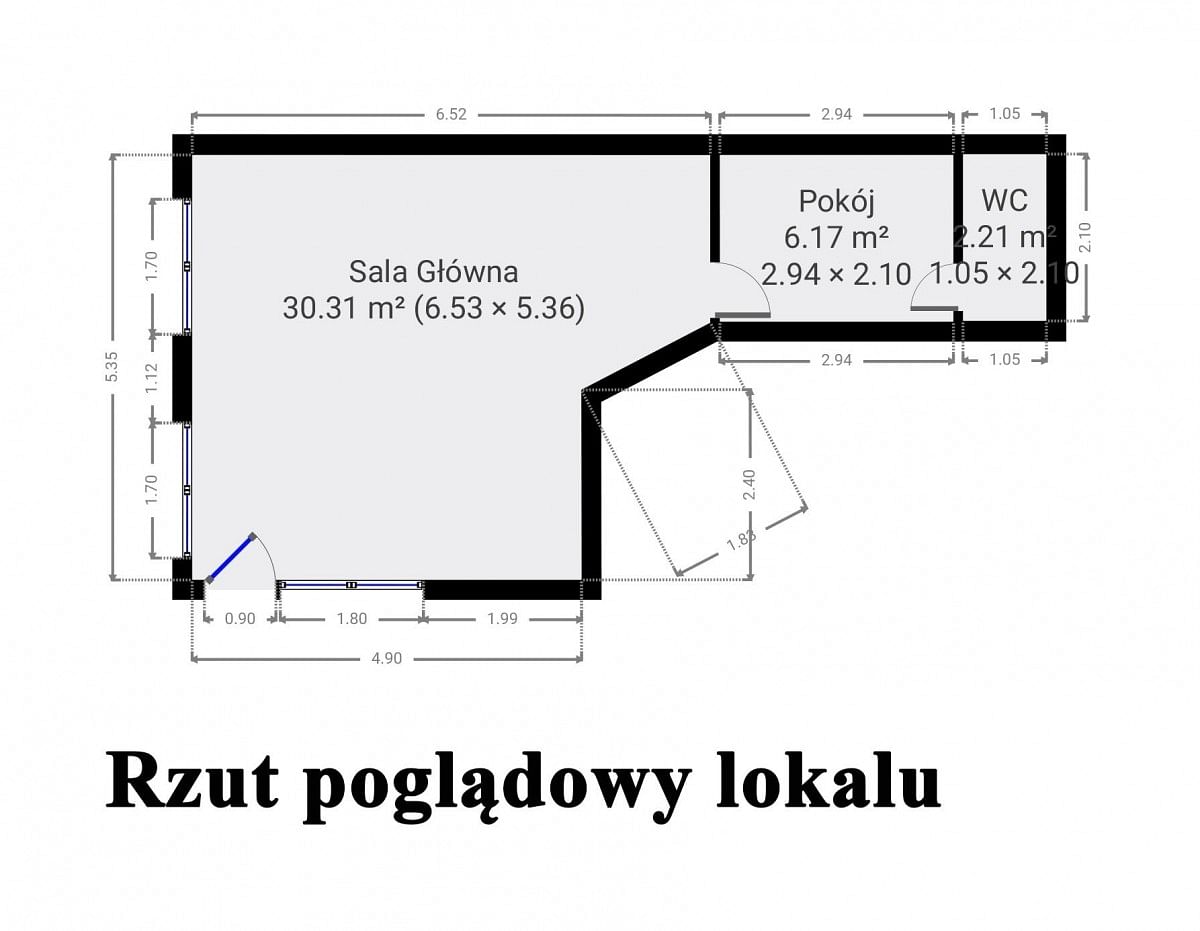 Lokal użytkowy  pokojowe na Wynajem