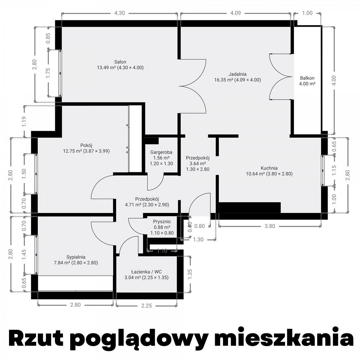 Mieszkanie 4 pokojowe na Sprzedaż