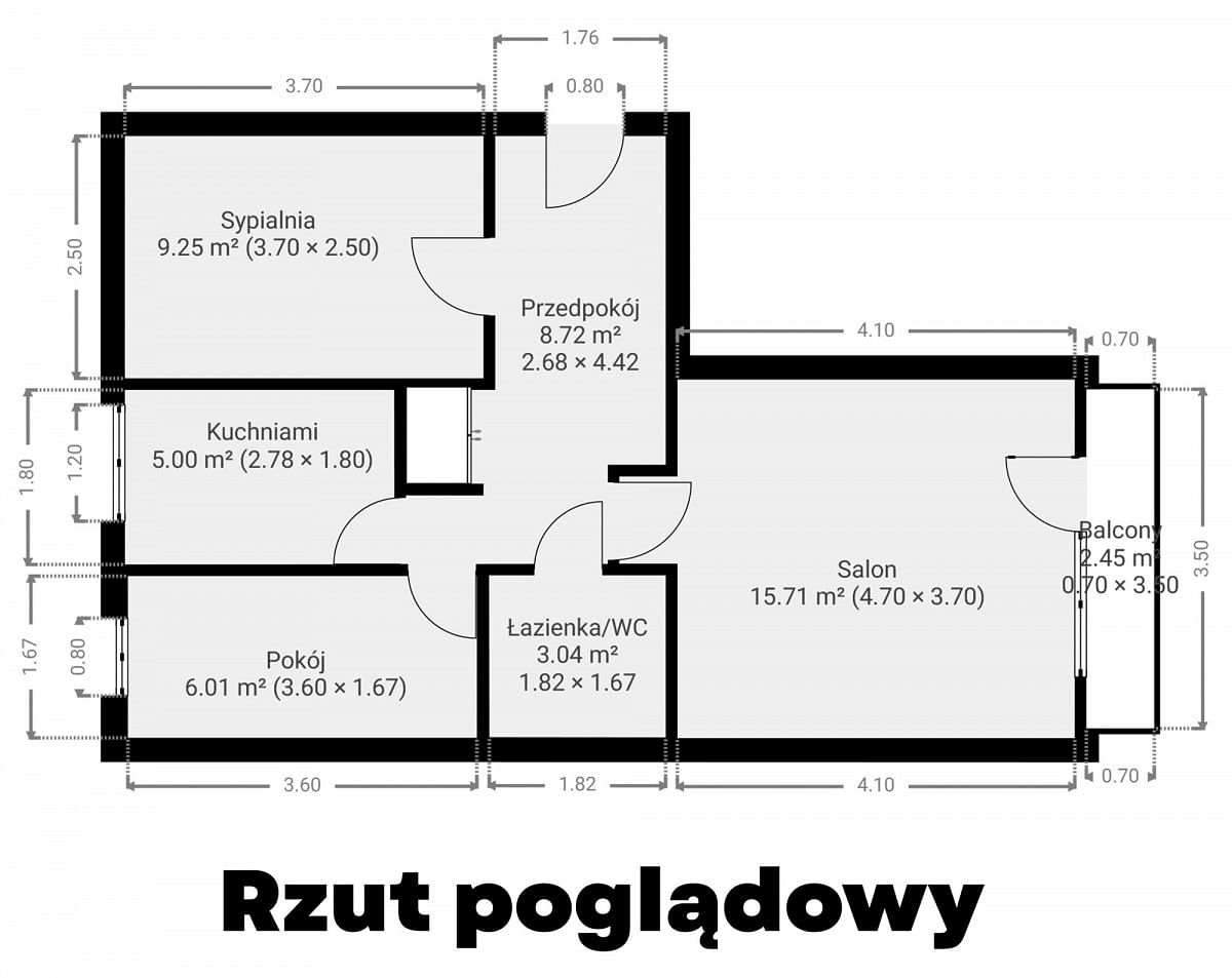 Mieszkanie 3 pokojowe na Sprzedaż