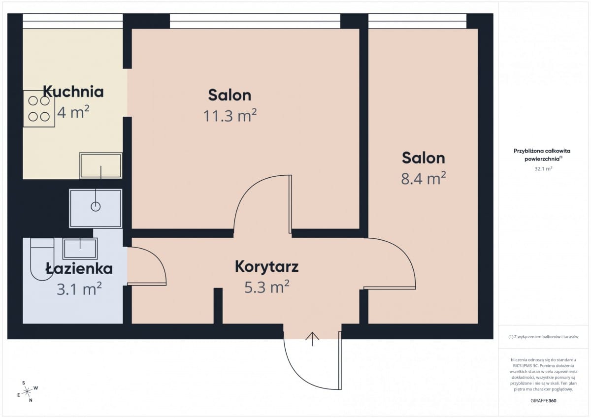 Mieszkanie 2 pokojowe na Wynajem