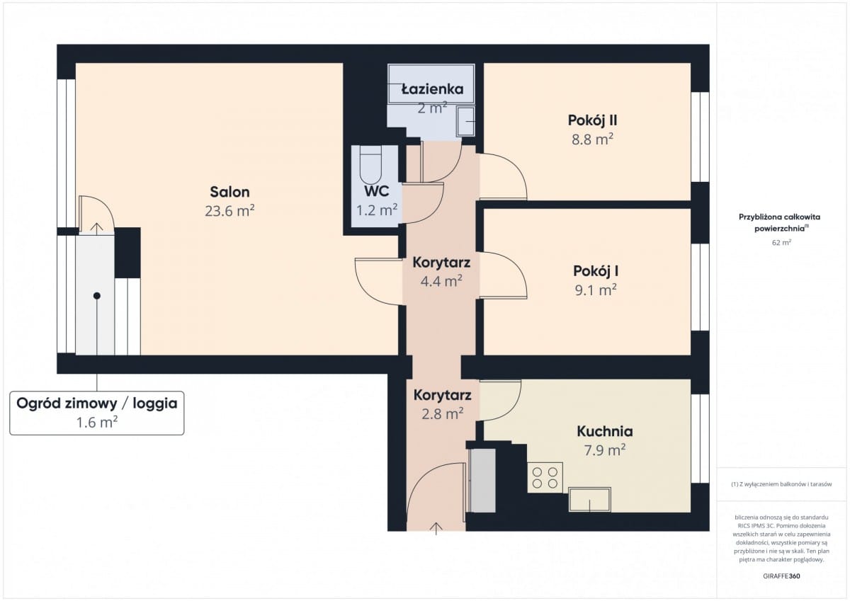 Mieszkanie 3 pokojowe na Wynajem