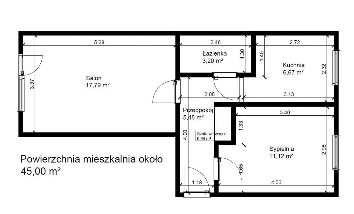 Mieszkanie 2 pokojowe na Sprzedaż