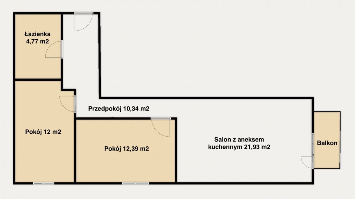 Mieszkanie 3 pokojowe na Sprzedaż