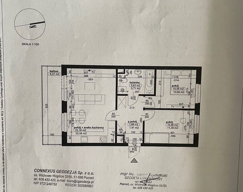 Mieszkanie 3 pokojowe na Sprzedaż