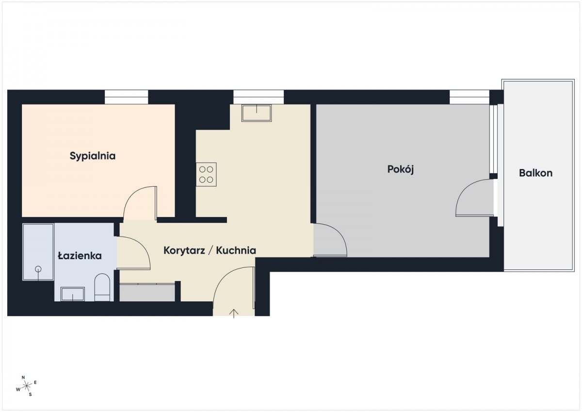 Mieszkanie 2 pokojowe na Sprzedaż