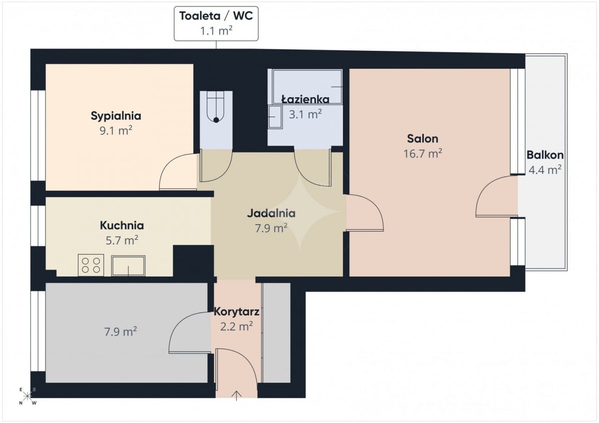 Mieszkanie 3 pokojowe na Sprzedaż