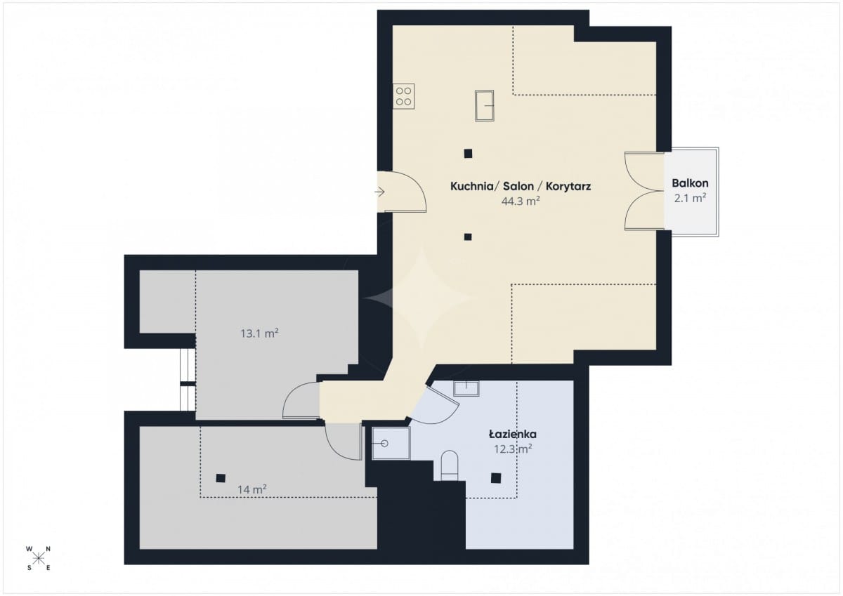 Mieszkanie 3 pokojowe na Sprzedaż