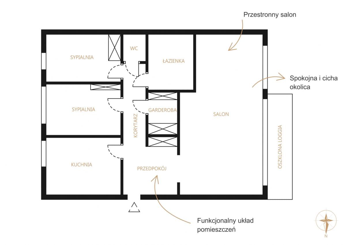 Mieszkanie 3 pokojowe na Sprzedaż
