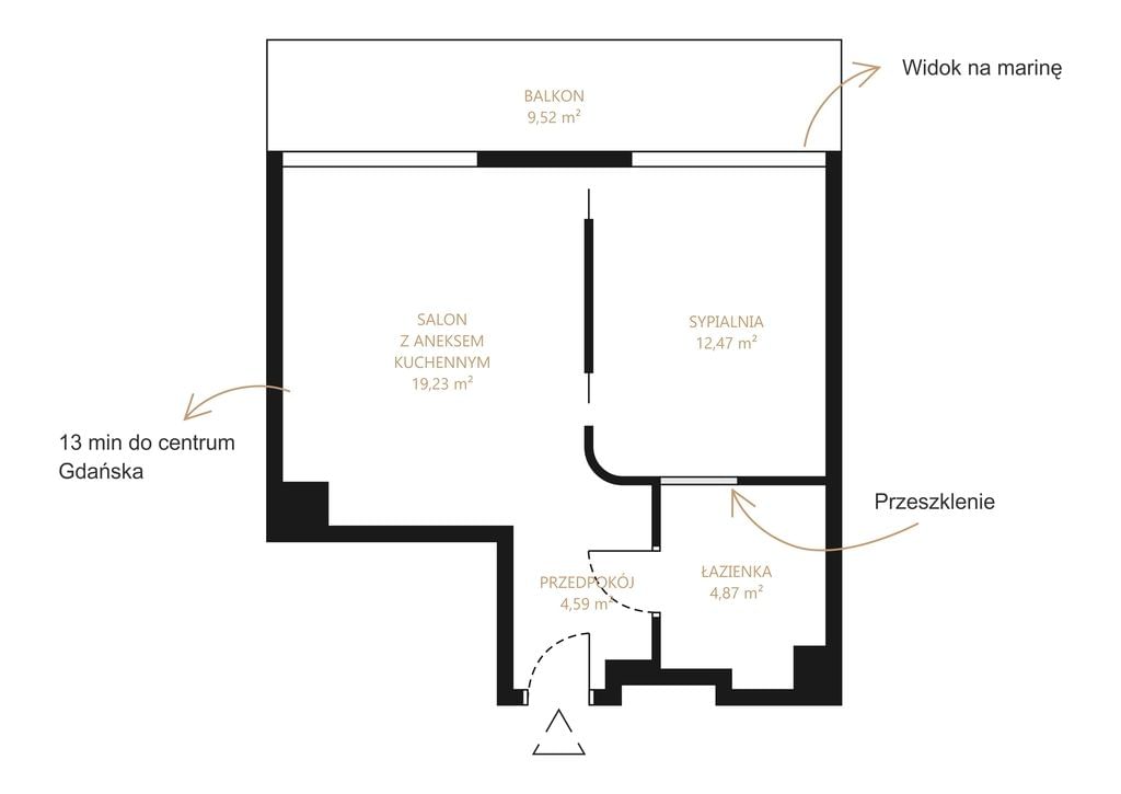 Mieszkanie 2 pokojowe na Sprzedaż