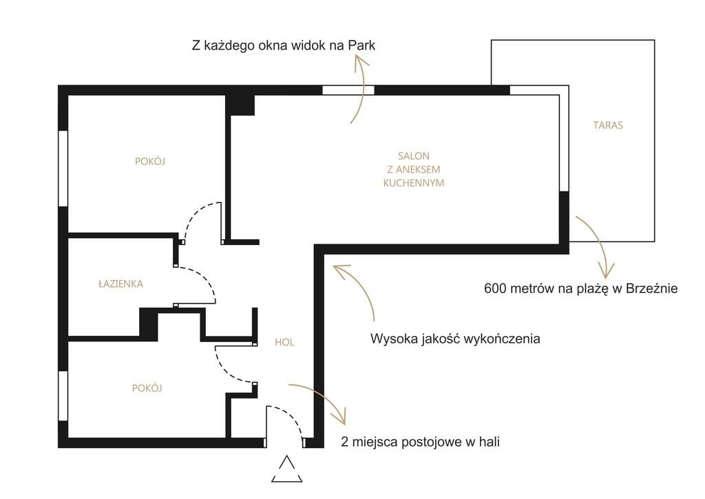 Mieszkanie 3 pokojowe na Sprzedaż