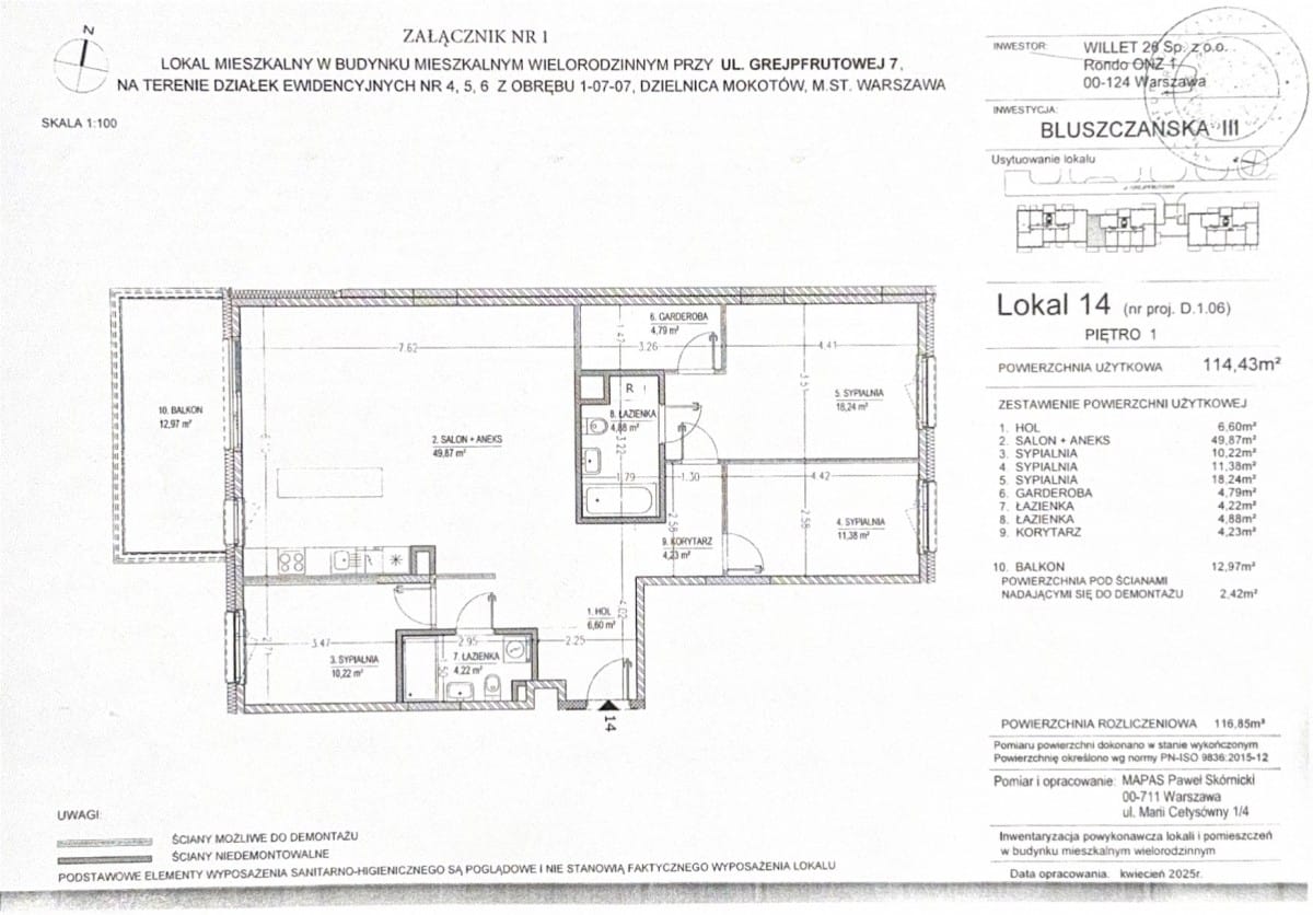 Mieszkanie 4 pokojowe na Sprzedaż