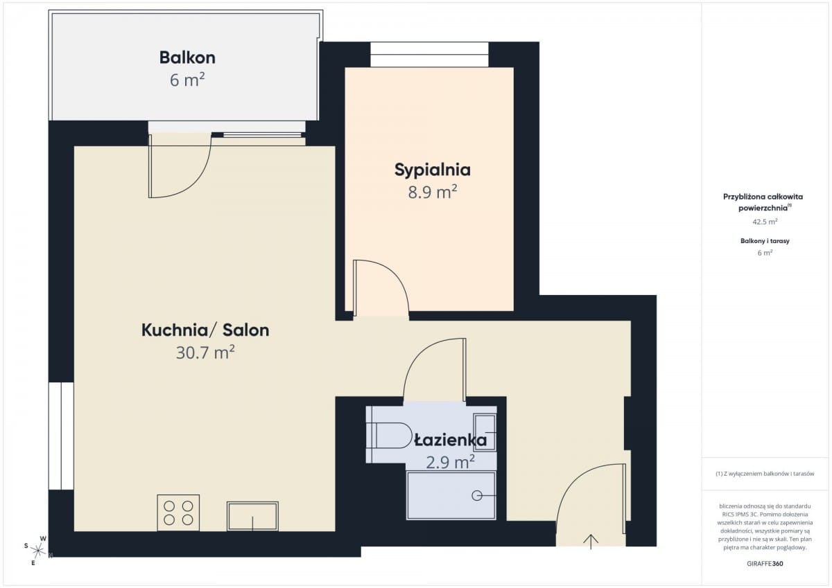 Mieszkanie 2 pokojowe na Wynajem