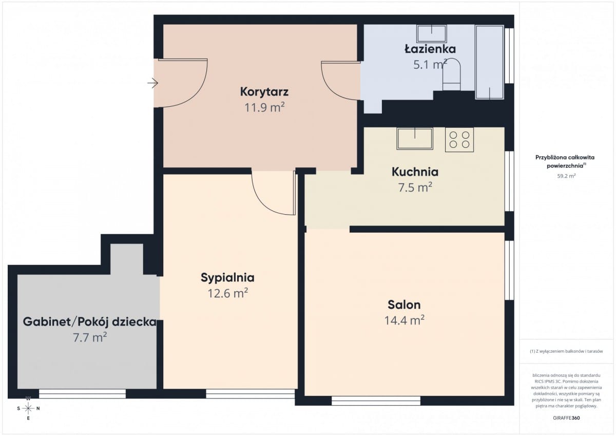 Mieszkanie 3 pokojowe na Sprzedaż