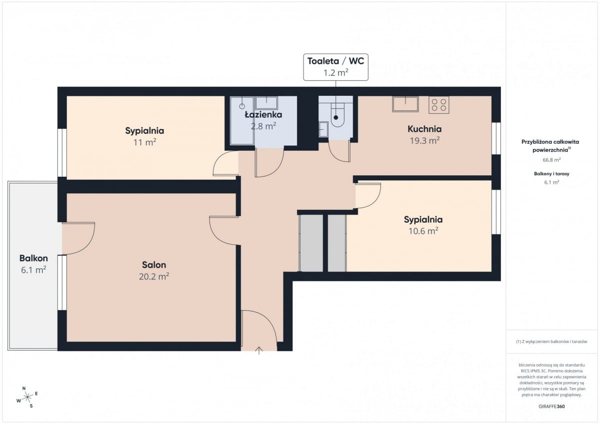 Mieszkanie 3 pokojowe na Sprzedaż