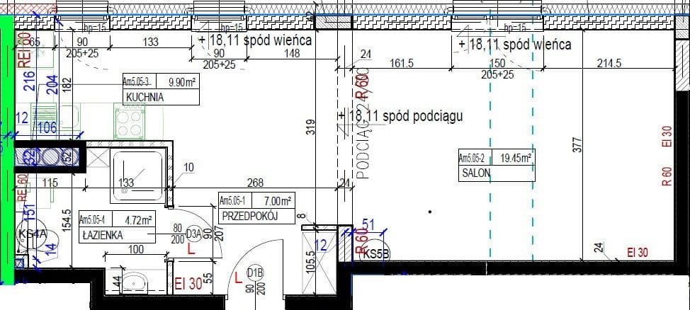 Mieszkanie 1 pokojowe na Sprzedaż