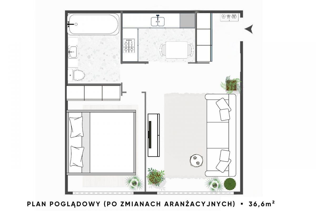 Mieszkanie 2 pokojowe na Sprzedaż