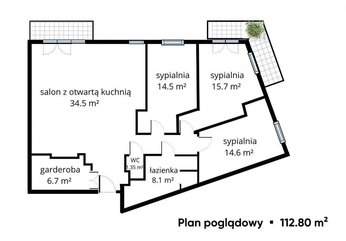 Mieszkanie 4 pokojowe na Sprzedaż