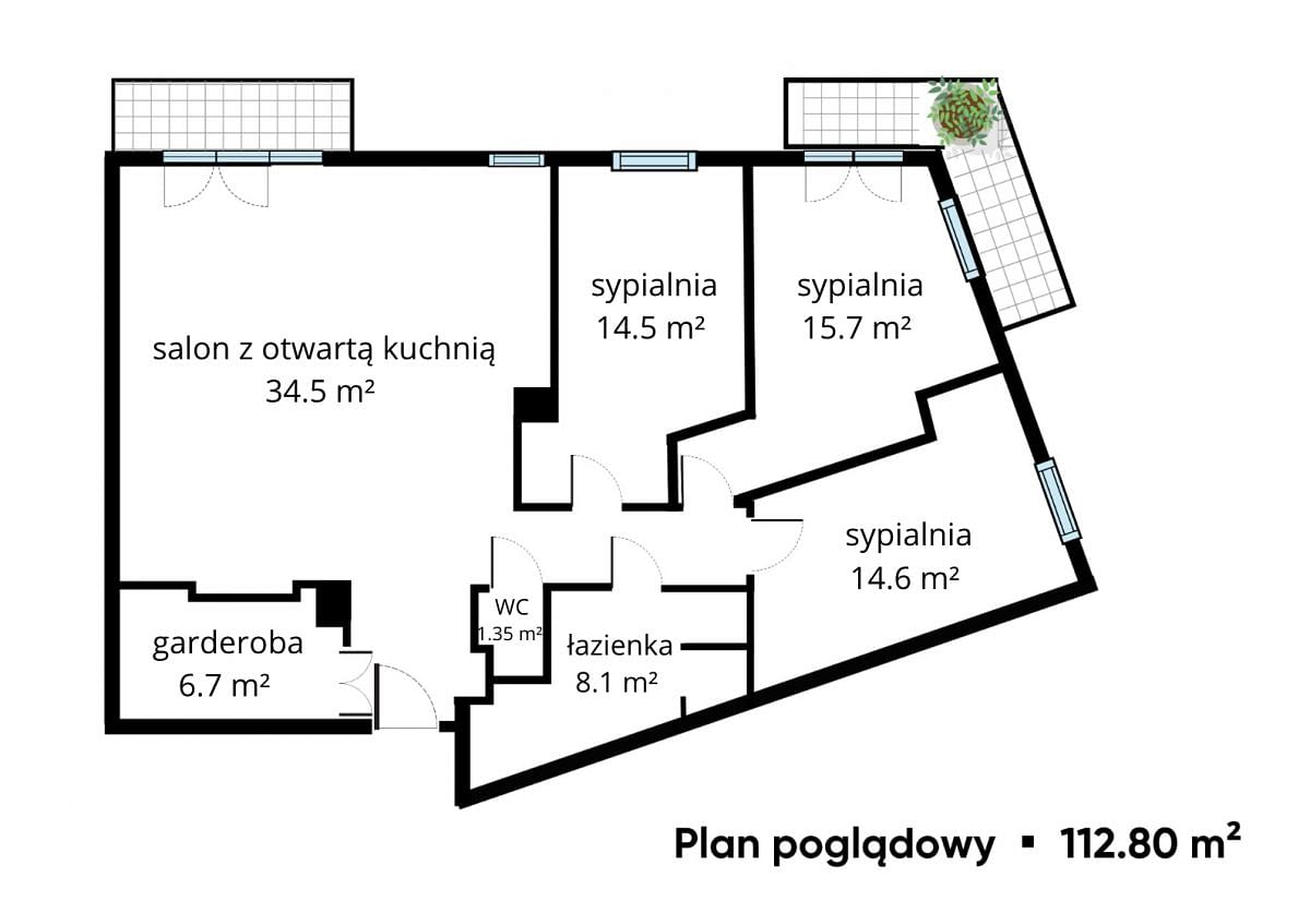 Mieszkanie 4 pokojowe na Sprzedaż