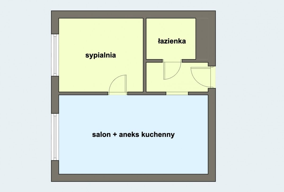 Mieszkanie 2 pokojowe na Sprzedaż