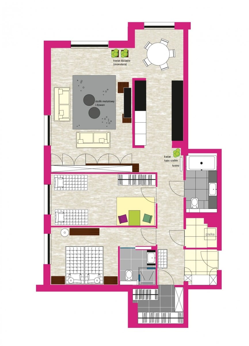 Mieszkanie 3 pokojowe na Wynajem