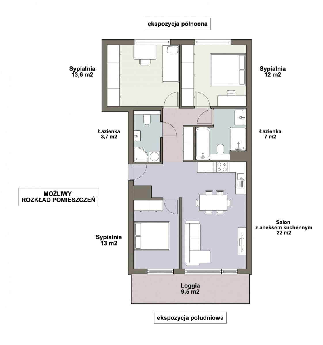 Mieszkanie 4 pokojowe na Sprzedaż
