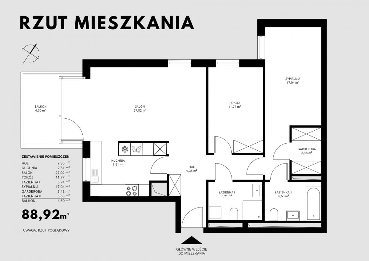 Mieszkanie 3 pokojowe na Sprzedaż