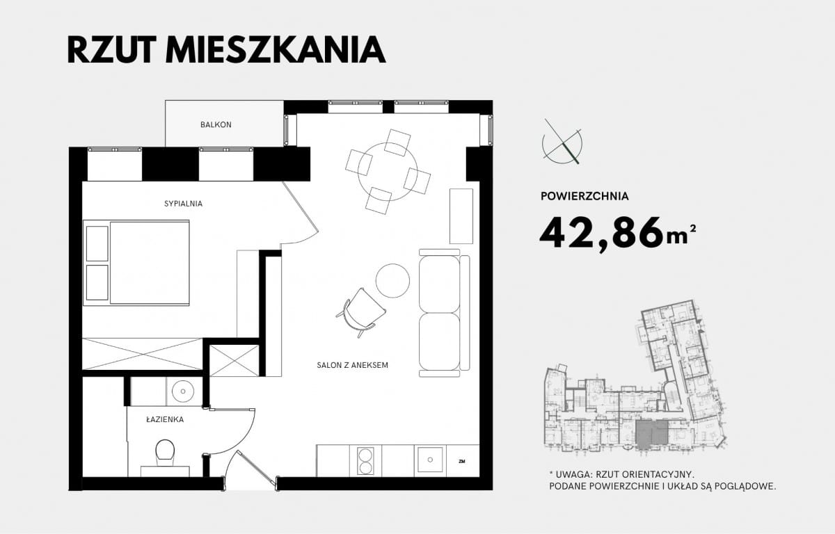 Mieszkanie 2 pokojowe na Wynajem