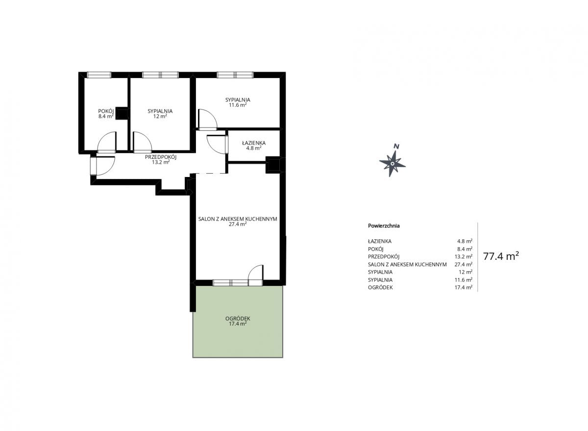 Mieszkanie 4 pokojowe na Sprzedaż