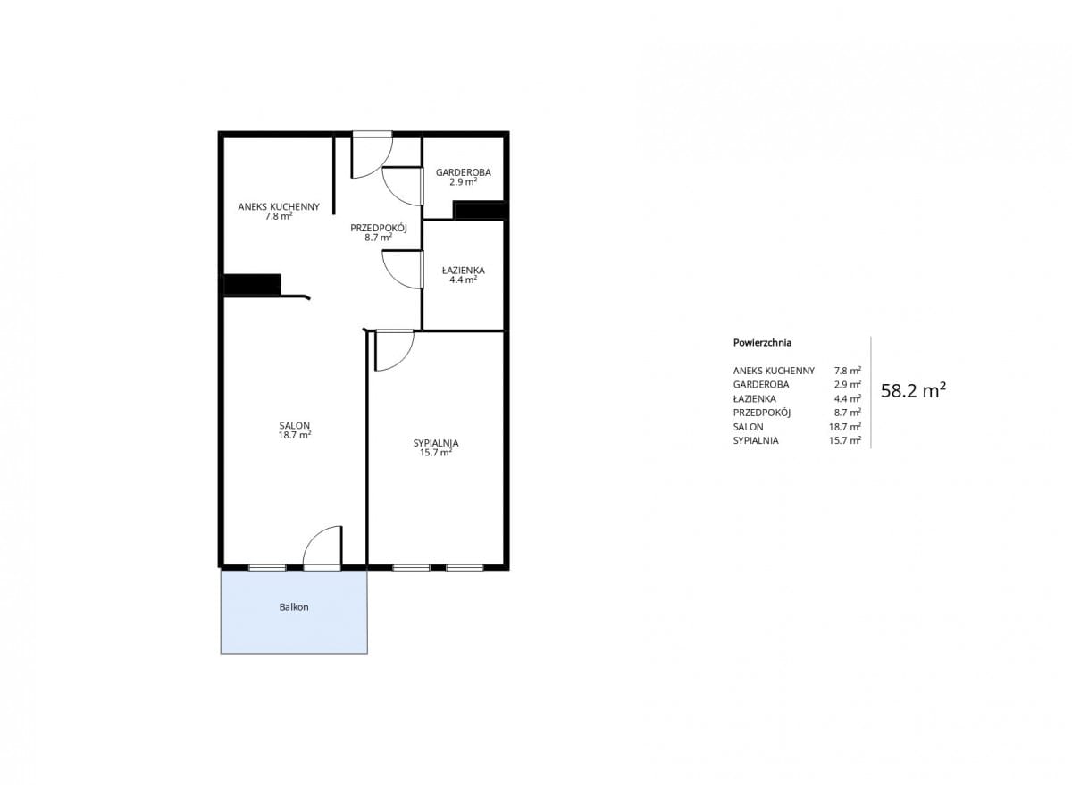 Mieszkanie 2 pokojowe na Sprzedaż