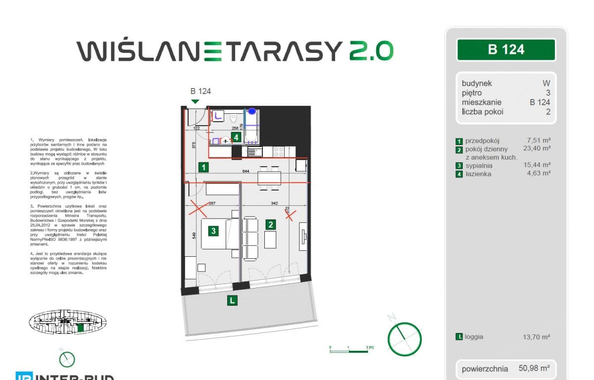 Mieszkanie 2 pokojowe na Sprzedaż