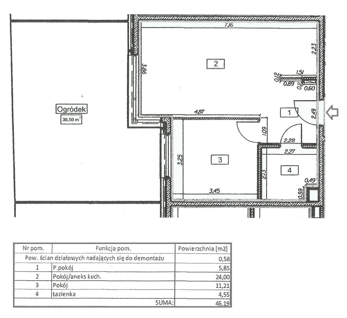 Mieszkanie 2 pokojowe na Sprzedaż