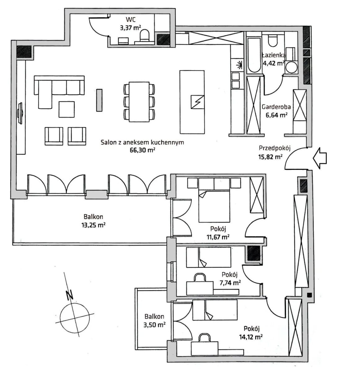 Mieszkanie 4 pokojowe na Sprzedaż